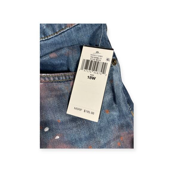 Lauren Ralph Lauren High-Rise Relaxed Crop Blue Denim Jeans Atlas Wash - Picture 5 of 8